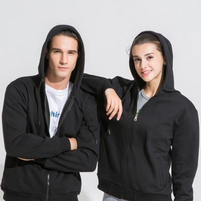 China Custom Made Black Cloth Gym Anti-Wrinkle Men's Plain Hoodie Unisex High Quality Full Face Blank Casual Zipper Up Zipper Hoodies for sale