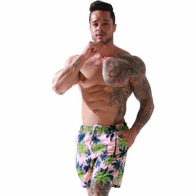 China 2023 Hot Sale Fashion Drawstring Anti-wrinkle Custom Logo Premium Men Print Swim Beach Shorts for sale