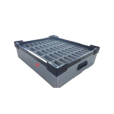 China Recyclable ESD plastic box electronic component corflute dispersive corflute box for sale