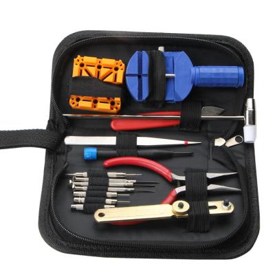 China Plastic+metal 16PCS Multifunctional Watch Repair Kit Screwdriver Spring Bar Clock Watch Tool Kit for sale