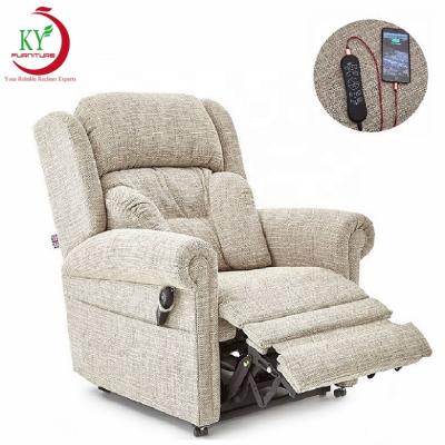 China JKY Furniture Modern Adjustable Fabric (Height) Power Lift Chair with Power Lumber Support and Backrest Velcro for Home for sale