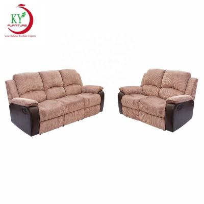 China JKY Adjustable Modern Manual Living Room Swivel Furniture Leather Fabric Sofa Reclining 3+2 Match (Size) 3+2 for sale