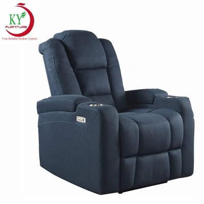 China (Size)JKY Furniture Living Room Sofas Adjustable Home Theater Seating Recliner Sofa With Cup Holders And Arm Storages for sale