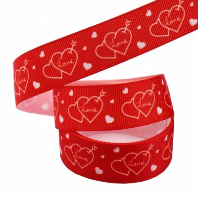 China Gift Valentine's Day High Tenacity Series Red Love Ribbon Bouquet Ribbon for sale