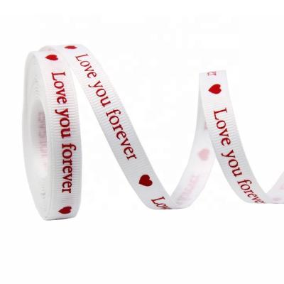 China High Tenacity 10MM 100% Polyester Ribbons With Valentine's Day Love Party Ribbon Suitable For Lovers Gift for sale