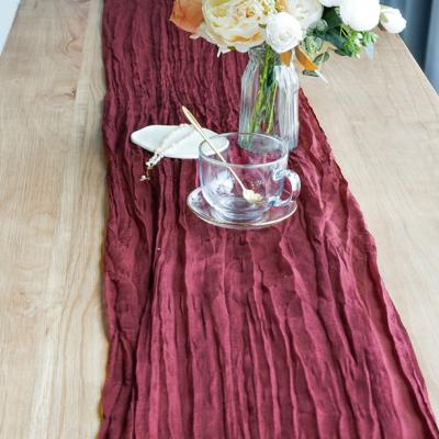 China Luxury Soft Woven Stripe Nordic Style Flower Table Runner For Wedding for sale