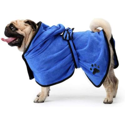 China Viable Manufacturers Microfiber Pet Towel Absorbent Clean Towel Dog Cat Bath Quilt Custom Quick-Drying Bathrobe For Dog for sale