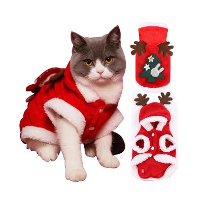 China Sustainable Clothes Costume Christmas Dog Clothes Winter Hooded Coat Pet Clothing For Dog for sale