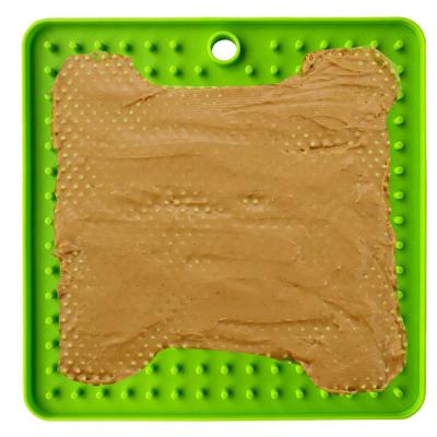 China Viable Silicone Dog Food Mat Dog Slow Feeder Pet Bathing Lick Pad For Dogs for sale