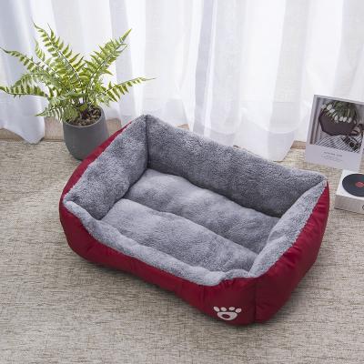 China Waterproof Wholesale Logo Promotional Dog Bed Luxury Custom Available Candy Color OEM Pet Kennel Fabric for sale