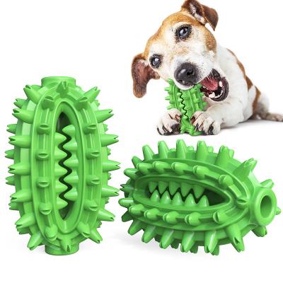 China Viable All Round Cleaning Dog Teeth Care Bite Resistant Cactus Shaped Dog Chew Toy for sale