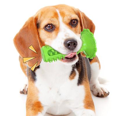 China Sustainable Clean Durable Dog Pet Toothbrush Efficiently Squeaky Chew Toys With Suction Cup for sale