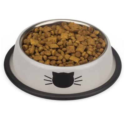 China Durable Cheap Non-slip Pet Feeding Bowl Stainless Steel Cat Bowl High Quality Pet Bowls for Cats and Dogs for sale