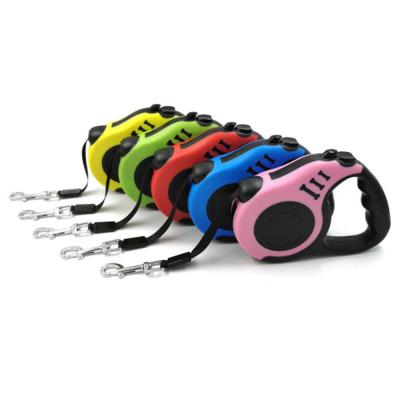 China New Lights Designer Retractable Pet Collar Rope and Customs Lead Set Hands Free Leather Dog Leash for sale