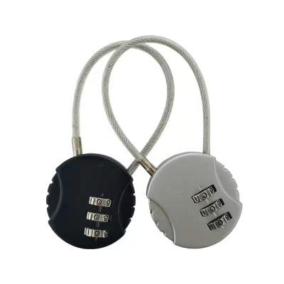 China Cute Push Fashionable Black Zinc Alloy 3 Digit Password Smell Proof Luggage Cable Combination Lock Lunch Bag Locker Cosmetic Case Lock Safe Lock for sale