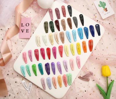 China Fashion Factory Sale High Quality Hot Hair Barrettes Snap Hair Clips For Women Toddlers Kids Girls 2 Inch 52 Colors for sale