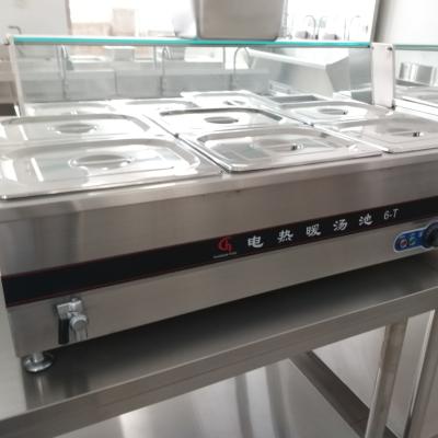 China With Hot Selling Glass Electric Food Warmer Bain Marie Stainless Steel 201/304 Heating Soup With Glass 1.0-1.5mm Free JSEC-042 for sale