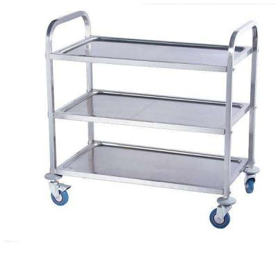 China Rustproof Metal Dining Cart Assembled Dining Cart Food Service Cart For Restaurant for sale