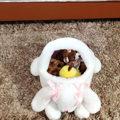 China 2023 Hotsale Years Viable Plush Easter Basket Toy Custom Cute Esater Basket For Candy for sale