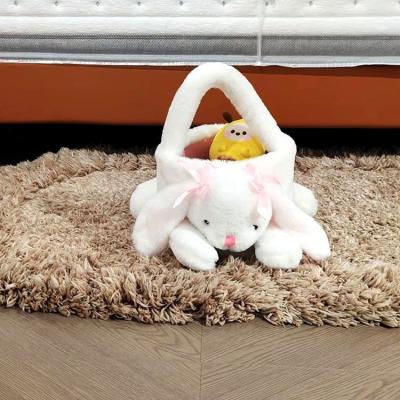 China Sustainable Fashionable OEM Best Soft Gift For Kids Easter Basket Accept Hunt Bucket Plush Custom Easter Egg for sale