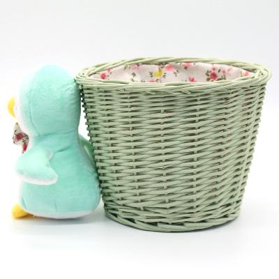 China Hot Selling Willow Round Woven Storage Basket Viable For Home Bedroom for sale