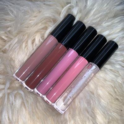 China Private Label Cruelty Free Sunscreen Nude Shiny Makeup Vegan Clear Lip Gloss Vendor for sale