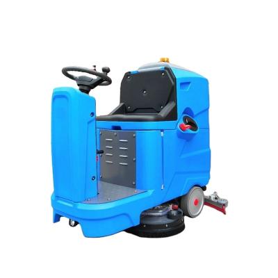 China Hotels Ride on double brush floor scrubber Manual Marble Floor Washing Machine Cleaning Equipment for sale