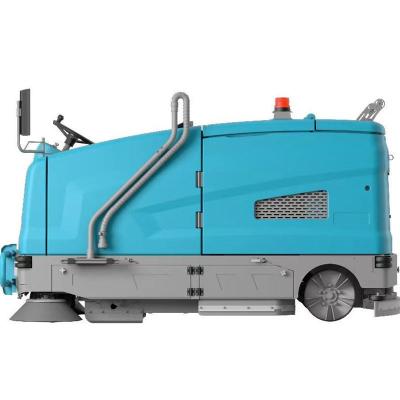 China Electric pollution-free XS90  ride-on industrial floor  sweeper and scrubber  sweep large warehouse floor for sale