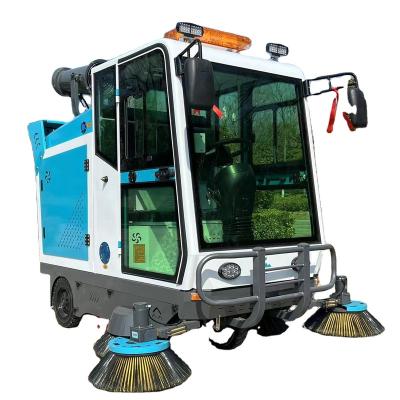 China Electric pollution-free fully closed floor road  brush ride-on industrial street sweeper scrubber  cleaning equipment for sale