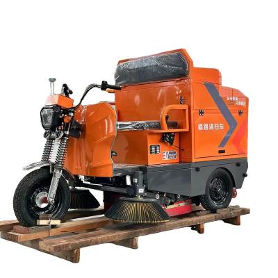 China Electric pollution-free High Efficiency Ride On Floor Cleaning Sweeping Machine Street Road Vacuum Sweeper three wheels for sale