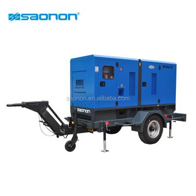 China AC Welding Mobile Trailer 40kva Diesel Generator Used On Road 1.5T for sale