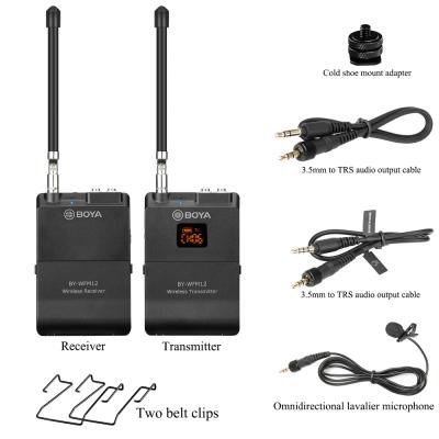 China Wireless Lavalier Microphone BOYA BY-WFM12 12-Channel Condenser Microphone Condenser Radio Matched For Camera Video Sudio For Youtube Recording for sale