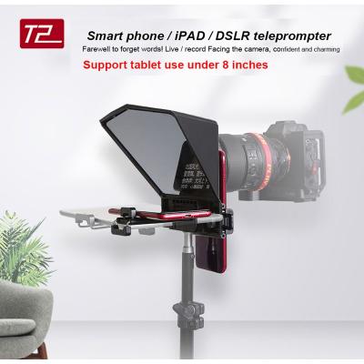 China Bestview T2 Teleprompter for Canon Nikon Sony Camera Photo Studio DSLR for iPad Smartphone Interview Teleprompter Video Camera T2 for sale