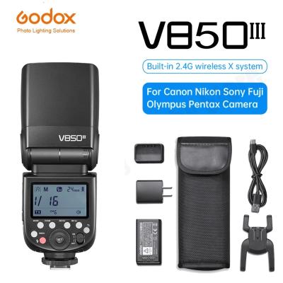 China Godox V850III Instant Video Light 76W 2.4G GN60 Radio X System Li-ion Battery Speedlite For Canon Nikon Sony Pentax Olympus V850III for sale