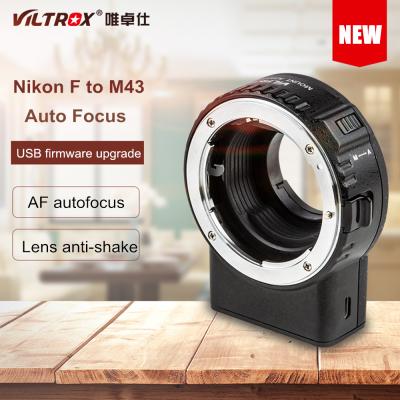 China New Viltrox NF-M1 Auto Focus Lens Adapter for Nikon F-mount Lens to M4/3 Camera Panasonic Olympus BMPCC NF-M1 DSLR Camera for sale