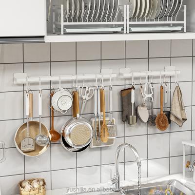 China NEW DESIGN Yushijia Rod Wall Mounted Hook Hangers Sustainable Kitchen Double Row Long for sale