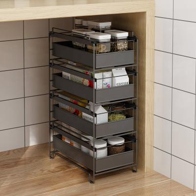 China Multiple Type Stackable Kitchen Spice Layers Drawer Organizer Stacking Racks for sale