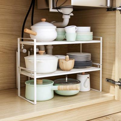 China High Quality Laid Household Kitchen Items Shelf Rack Storage Rack Over The Sink Kitchen Organizers for sale