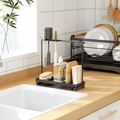 China Divide Storage Kitchen Sink Organizer Universal Soap Sponge Holder for sale