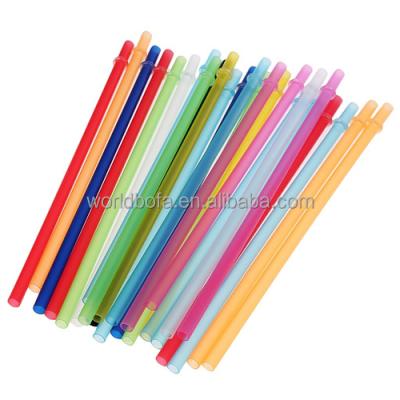 China Disposable BPA Free Reusable 9inch Hardlines Striped Plastic Drinking Straws for sale