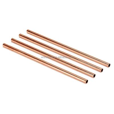 China Long Home Disposable Bar Amazon Reusable 100% Copper Drinking Straw for sale