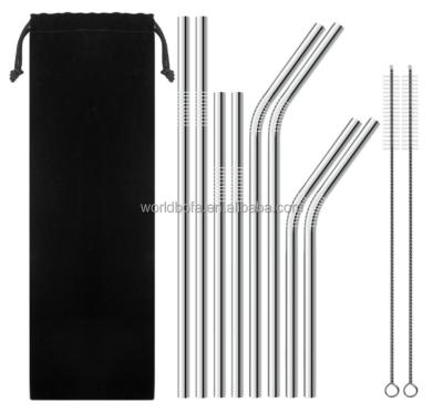 China Sustainable Bar Accessories Premium Metal Straws - Eco-Friendly, High Quality, Washable Stainless Steel Drinking Straws for sale