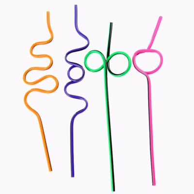 China Disposable Colorful Crazy Plastic Drinking Straw for sale