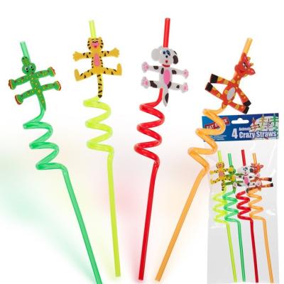 China Novelty Crazy Curly Curvy Silly Fancy Stocked Drinking Straws for sale