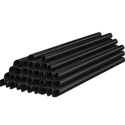 China Boba Minimalist Black Drinking Straws Individually Wrapped Large Disposable Plastic Straws For Tumblers for sale