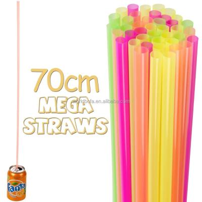 China Elephant Party Mega Multi Colored Plastic Drinking Straw Extra Long Disposable for sale