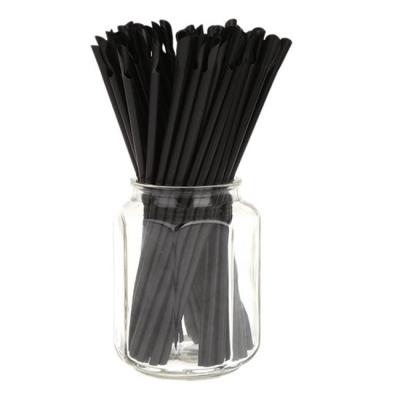 China Wholesale Black PLA Disposable Biodegradable Spoon Straw for sale