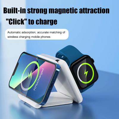 China 3 In 1 Magnetic Travel Wireless Charging Station Multiple Device for sale