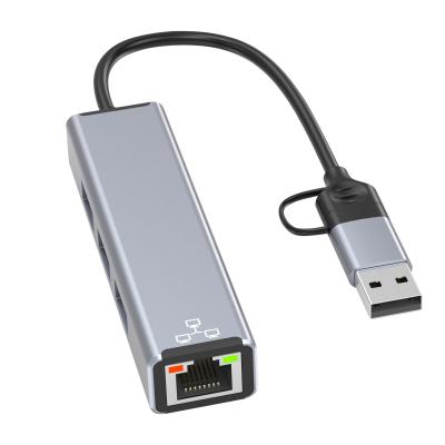 China Compact USB C Hub Adapter Laptop Usb Port Expander Usbc Hub For Fast Data Transfer for sale