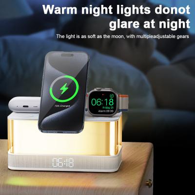 China Colorful Lights Wireless Charger for iPhone iWatch and AirPods with Bluetooth Speaker en venta